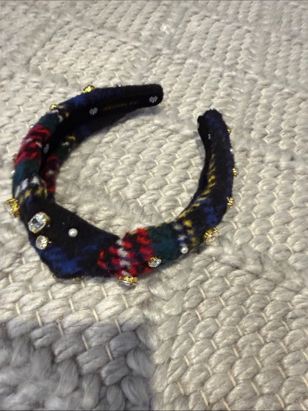 Lele sadoughi kids embellished flannel headband